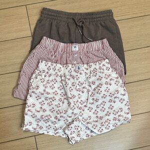 H&M Women's Athletic Shorts - Brown, Red, White